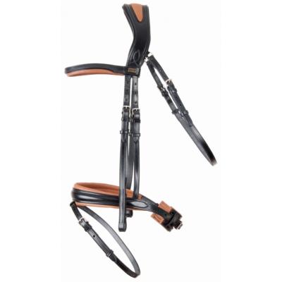 Bridon anatomique noir/tabac