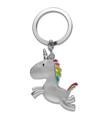 Porte clé métal Licorne