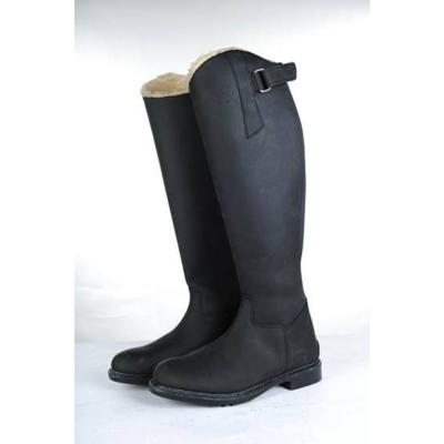 Bottes Hiver adulte courte cuir gras doublées