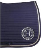 Ensemble tapis + bonnet HARCOUR Dressage marine/lightgold