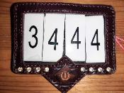 Numero 4 chiffres cuir