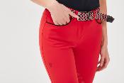 Pantalon JAMIA GAZE rouge