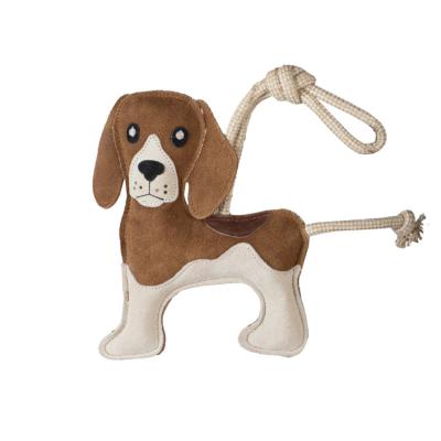 Jouet chien cuir