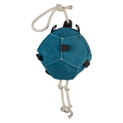 Balle Jouet cheval cuir avec attache carottes